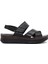 Kadın Siyah Bilekten Bantlı Deri Comfort Sandalet 25SFD320418 1