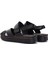 Kadın Siyah Bilekten Bantlı Deri Comfort Sandalet 25SFD320418 5