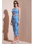 Slim Fit Ip Askılı Yırtmaçlı Midi Alt-Üst Takım Bayan Takım 5869021 2