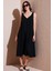 Oversize Fit V Yaka Midi Boy Basic Elbise Bayan Elbise 6788688 2