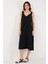 Oversize Fit V Yaka Midi Boy Basic Elbise Bayan Elbise 6788688 4