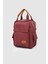 Kadın Lancy Saten Çok Bölmeli Sırt Çantası Bordo 1
