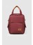 Kadın Lancy Saten Çok Bölmeli Sırt Çantası Bordo 2