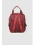 Kadın Lancy Saten Çok Bölmeli Sırt Çantası Bordo 3