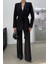 Kadın Ikili Kuşaklı Blazer Ceket Pantolon Takım 3