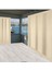 Balkon Perdesi Bağcıklı Ölçü Seçenekli Düz Krem 2