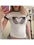 Gothic Heart Baskılı Şeritli Bluz Body Crop 1