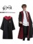 Harry Potter Gryffindor Kapişonlu Çocuk Kostüm + Asa + Gözlük Seti 9-10 Yaş 1