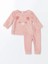 Baby Pembe Uzun Kollu Nakışlı Pelüş Kız Bebek Pijama Takımı 1