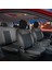 fiat Stilo Deri Detaylı Süet Oto Koltuk Kılıfı Ön Arka Set Premium Tasarım Siyah Fs 1