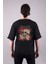 Metallica Müzik Grubu Baskılı Oversize Kalıp Bisiklet Yaka Siyah Tişört T-Shirt 1