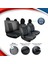 peugeot 207 Deri Detaylı Süet Oto Koltuk Kılıfı Ön Arka Set Premium Tasarım Siyah Fs 2