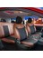 Bmw X6 Deri Detaylı Süet Oto Koltuk Kılıfı Ön Arka Set Premium Tasarım Kahverengi Siyah Fs 1