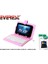 KB-TAB07 7" Pembe Micro+Mini USB Türkçe Q Klavye Tablet Pc Kılıfı 2