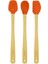 Indigo 3'lü Turuncu Bambu Silikon Spatula Seti Uzun 26 cm VLT1512 2