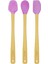 Indigo 3'lü Pembe Bambu Silikon Spatula Seti Uzun 26 cm 1