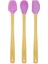 Indigo 3'lü Pembe Bambu Silikon Spatula Seti Uzun 26 cm 2