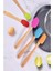 Indigo 5'li Renkli Bambu Silikon Spatula Seti Uzun 26 CM 2
