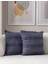 Home Ikili Dekoratif Puantiye Keten Kumaşlı Kırlent Kılıfı 43X43 Lacivert 1