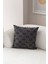 Home Tekli Dekoratif Puantiye Keten Kumaşlı Kırlent Kılıfı 43X43 Siyah 1