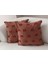 Home Ikili Dekoratif Puantiye Keten Kumaşlı Kırlent Kılıfı 43X43 Kiremit 3