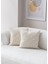 Home Ikili Dekoratif Puantiye Keten Kumaşlı Kırlent Kılıfı 43X43 Krem 2