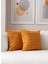 Home Ikili Dekoratif Puantiye Keten Kumaşlı Kırlent Kılıfı 43X43 Hardal 1