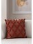 Home Tekli Dekoratif Puantiye Keten Kumaşlı Kırlent Kılıfı 43X43 Kiremit 1