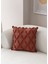 Home Tekli Dekoratif Puantiye Keten Kumaşlı Kırlent Kılıfı 43X43 Kiremit 2
