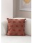 Home Tekli Dekoratif Puantiye Keten Kumaşlı Kırlent Kılıfı 43X43 Kiremit 3