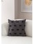 Home Tekli Dekoratif Puantiye Keten Kumaşlı Kırlent Kılıfı 43X43 Siyah 1