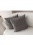 Home Ikili Dekoratif Puantiye Keten Kumaşlı Kırlent Kılıfı 43X43 Gri 2