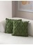 Home Ikili Dekoratif Puantiye Keten Kumaşlı Kırlent Kılıfı 43X43 Yeşil 1