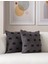 Home Ikili Dekoratif Puantiye Keten Kumaşlı Kırlent Kılıfı 43X43 Siyah 1
