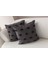 Home Ikili Dekoratif Puantiye Keten Kumaşlı Kırlent Kılıfı 43X43 Siyah 2