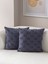 Home Ikili Dekoratif Puantiye Keten Kumaşlı Kırlent Kılıfı 43X43 Lacivert 1