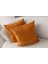 Home Ikili Dekoratif Puantiye Keten Kumaşlı Kırlent Kılıfı 43X43 Hardal 3