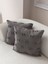 Home Ikili Dekoratif Puantiye Keten Kumaşlı Kırlent Kılıfı 43X43 Gri 3