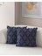 Home Ikili Dekoratif Puantiye Keten Kumaşlı Kırlent Kılıfı 43X43 Lacivert 1