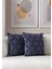 Home Ikili Dekoratif Puantiye Keten Kumaşlı Kırlent Kılıfı 43X43 Lacivert 2