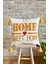 Home Punch Işlemeli Tekli Dekoratif Home Sweet Home Kırlent Kılıfı (Panç) 1