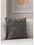 Home Tekli Dekoratif Puantiye Keten Kumaşlı Kırlent Kılıfı 43X43 Gri 1