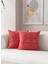 Home Ikili Dekoratif Puantiye Keten Kumaşlı Kırlent Kılıfı 43X43 Pembe 2