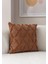 Home Tekli Dekoratif Puantiye Keten Kumaşlı Kırlent Kılıfı 43X43 Kahverengi 1