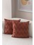 Home Ikili Dekoratif Puantiye Keten Kumaşlı Kırlent Kılıfı 43X43 Kiremit 3