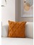 Home Tekli Dekoratif Puantiye Keten Kumaşlı Kırlent Kılıfı 43X43 Hardal 1