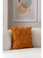Home Tekli Dekoratif Puantiye Keten Kumaşlı Kırlent Kılıfı 43X43 Hardal 2