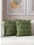 Home Ikili Dekoratif Puantiye Keten Kumaşlı Kırlent Kılıfı 43X43 Yeşil 1