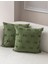 Home Ikili Dekoratif Puantiye Keten Kumaşlı Kırlent Kılıfı 43X43 Yeşil 2