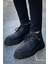 Shoecide SHO213 Bağcıklı Yüksek Taban Süet Cst Bryggen Erkek Spor Bot Sıyah 5